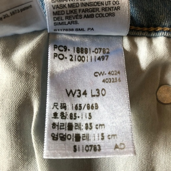 NWT Levi’s 711 Skinny Jeans Size 34 Eternal Indigo Light Wash NEW - Picture 13 of 15